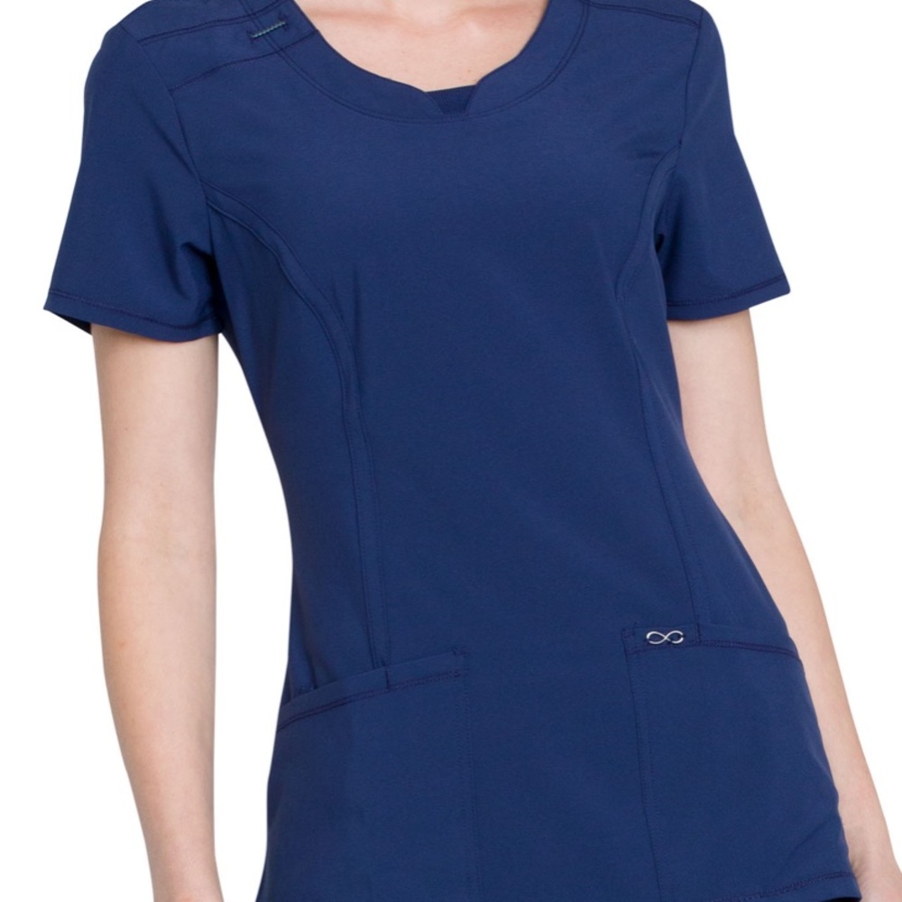 Cherokee Infinity Navy Scrub Top Size Small